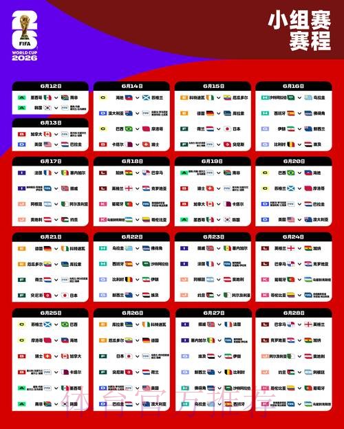 2026世界杯比赛时间最新 2026世界杯比赛时间最新